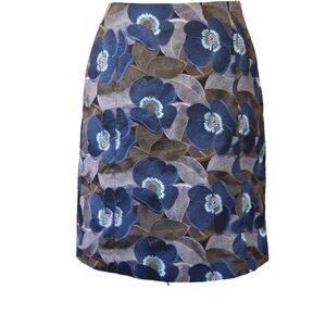 Brooks Brothers Floral Motif Tapestry Embroidered Pencil Skirt Size 4